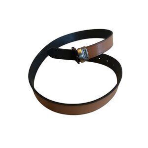 Genuine Dickies Reversible Leather Belt Brown & Black‎ Metal Buckle 42